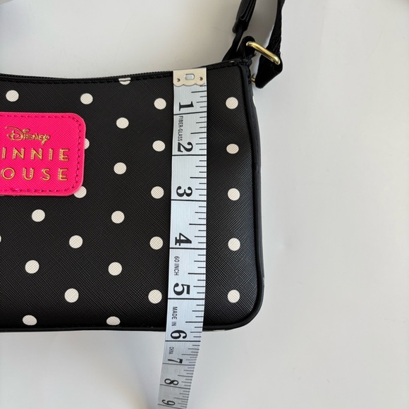 Bioworld Disney Minnie Mouse Black Polka Dot Crossbody Coin Pouch Set NWT - Picture 15 of 16